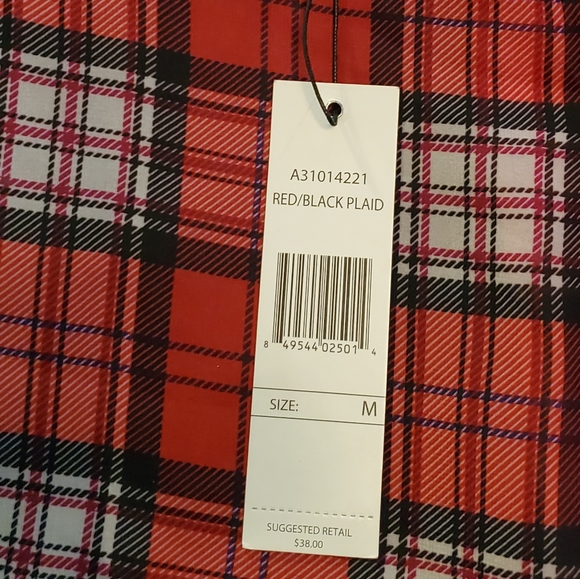 ABS plaid top sz M - Picture 7 of 9